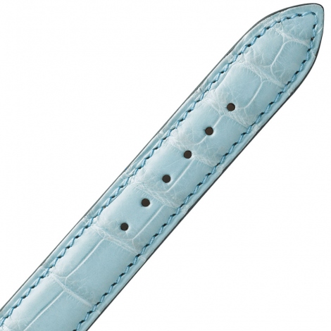 Bracelet Montre Crocodile Mat Bleu Ciel