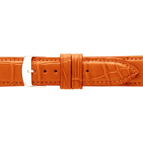 Bracelet Montre Crocodile Mat Orange