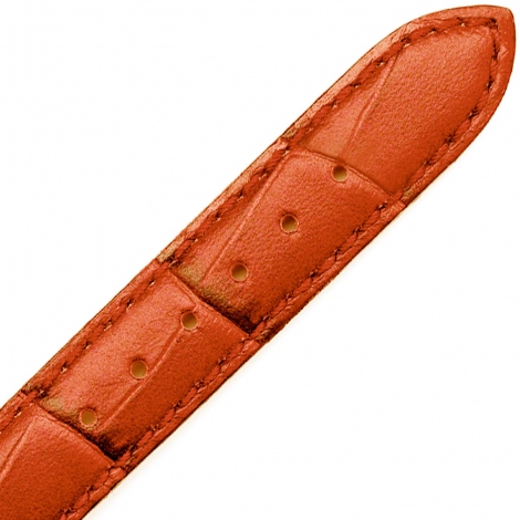 Bracelet Montre veau faon croco Orange