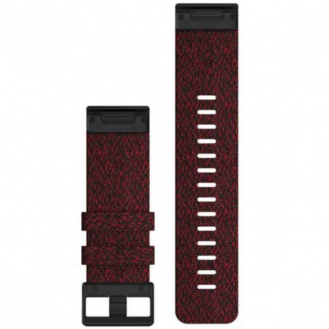 Bracelet QuickFit 26 mm - Nylon Rouge - Garmin