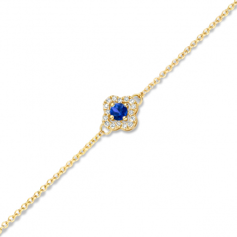 Bracelet Saphir Bleu et Diamants Salina