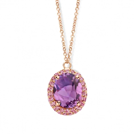 Collier amthyste et saphir rose- One More