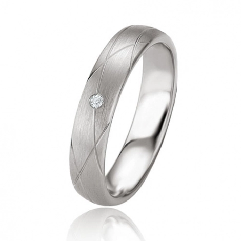 Alliance argent diamant