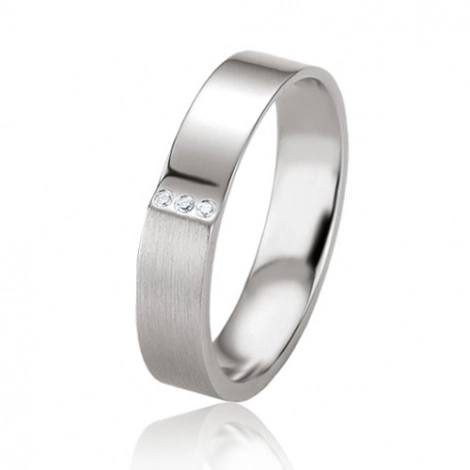 Alliance argent diamant