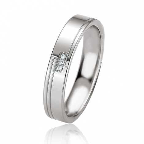 Alliance argent diamant