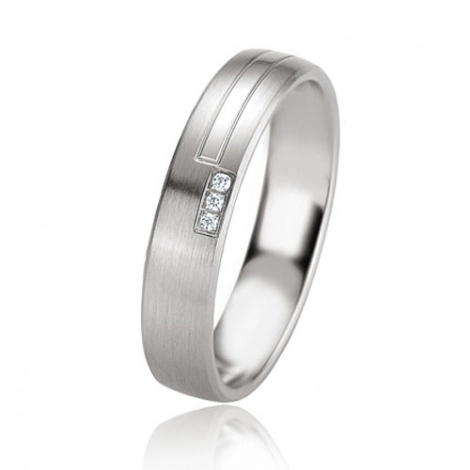 Alliance argent diamant