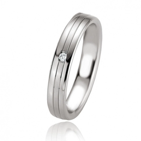 Alliance argent diamant