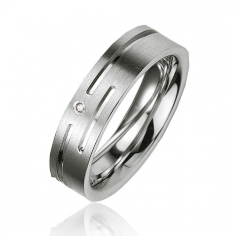 Alliance argent diamant