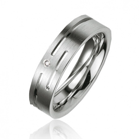 Alliance argent diamant