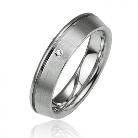 Alliance argent diamant