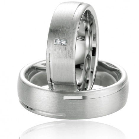 Alliance argent diamant