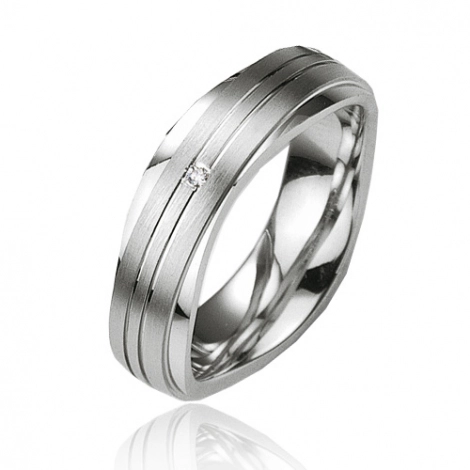 Alliance argent diamant
