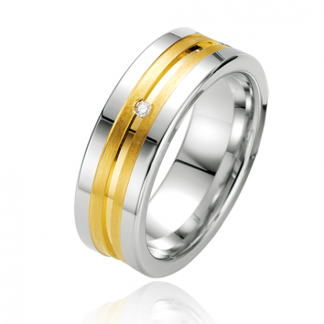 Alliance argent diamant