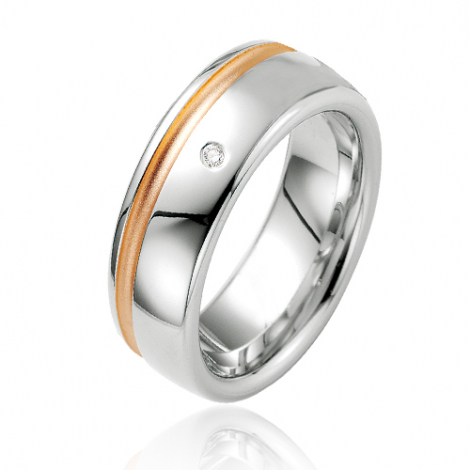 Alliance argent diamant