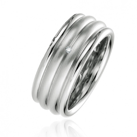 Alliance argent diamant