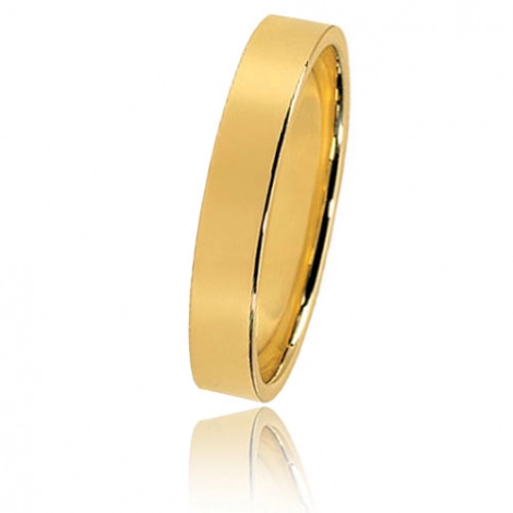 Alliance Bonheur en or jaune large de 3.5 mm