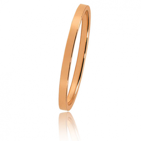 Alliance Bonheur en or rose large de 1.5 mm