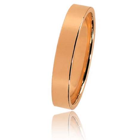 Alliance Bonheur en or rose large de 3.5 mm