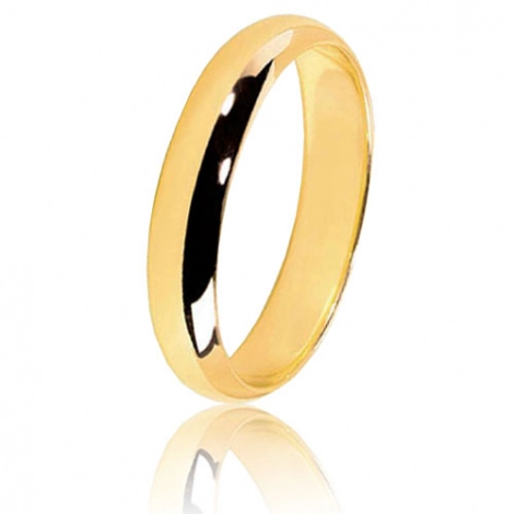 Alliance Demi Jonc en or jaune large de 4 mm