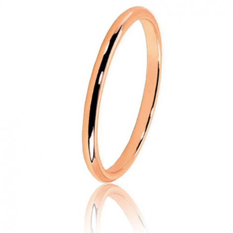 Alliance Demi Jonc en or rose large de 1.5 mm