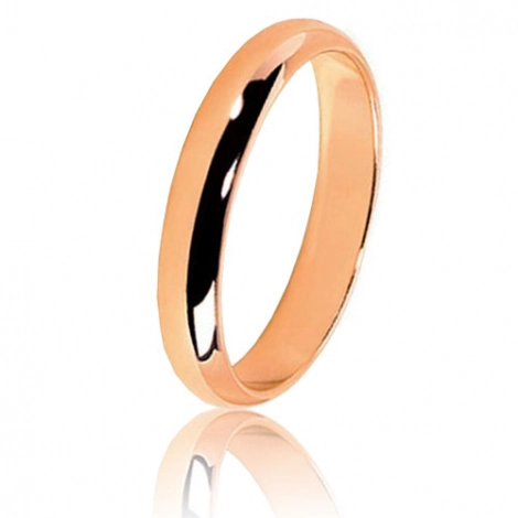 Alliance Demi Jonc en or rose large de 3.5 mm