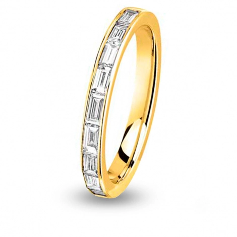 Alliance diamant  baguette Tour Complet