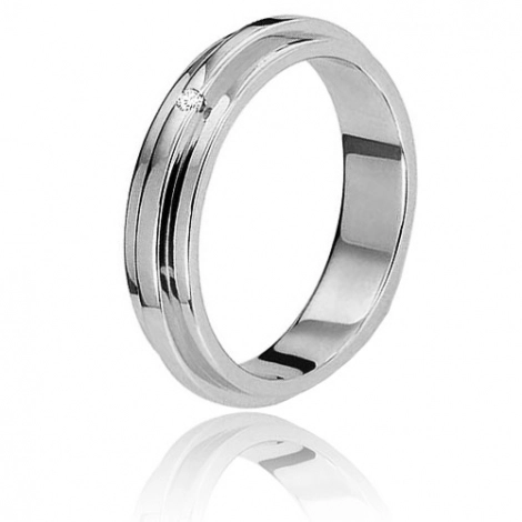 Alliance diamant Bonheur  0,02 ct or blanc