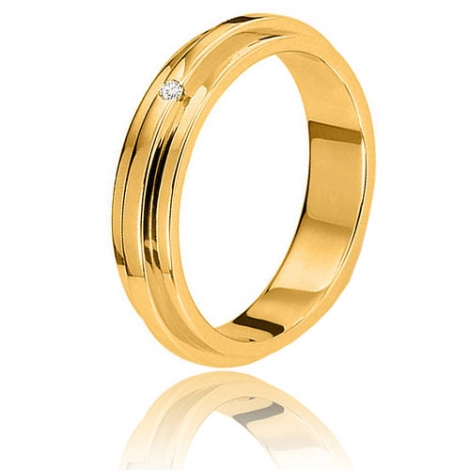 Alliance diamant Bonheur  0,02 ct or jaune