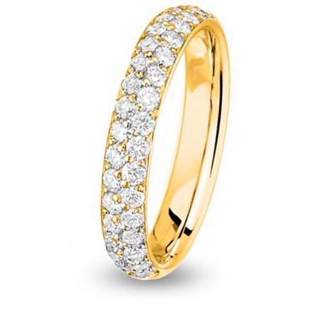Alliance diamant demi tour Jonc parisien