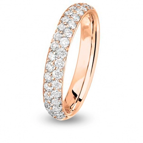 Alliance diamant demi tour Jonc parisien