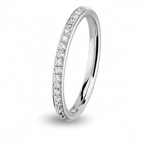 Alliance diamant Jonc Parisien demi tour