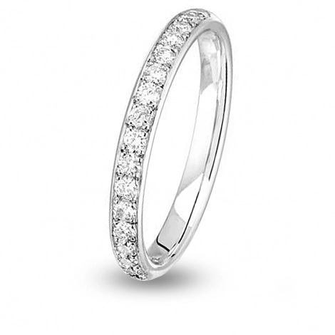 Alliance diamant Jonc Parisien demi tour