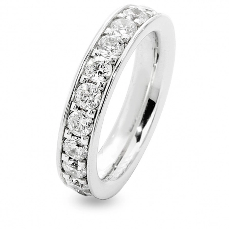 Alliance diamant tour complet serti grains 2 ct