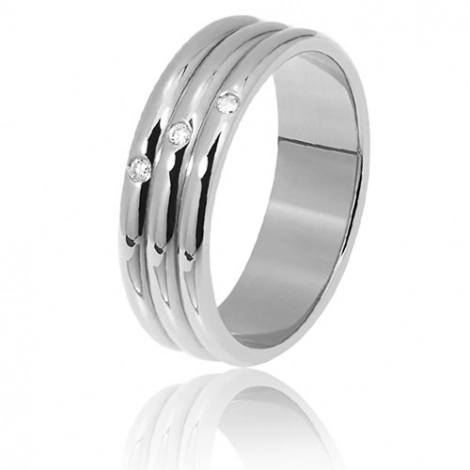 Alliance diamants 0.03ct or blanc de 6 mm