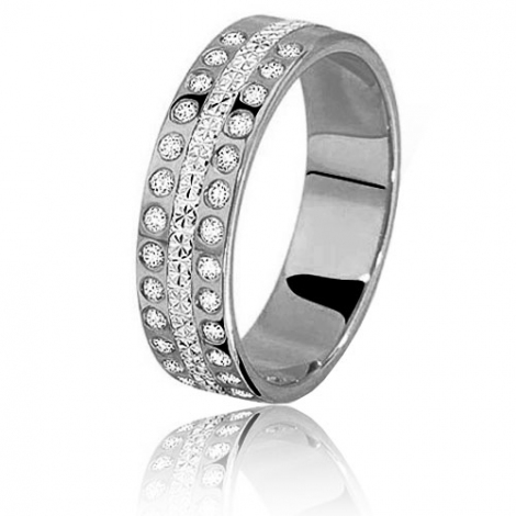 Alliance diamants balare 0.30ct en or blanc