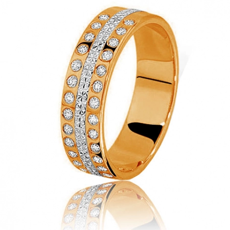 Alliance diamants balare 0.30ct en or rose