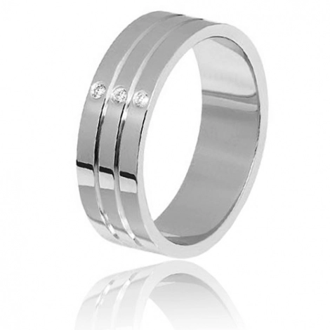 Alliance diamants Firenze 0.03ct or blanc - 6 mm