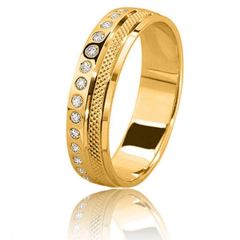 Alliance diamants Keros 0.15ct en or jaune