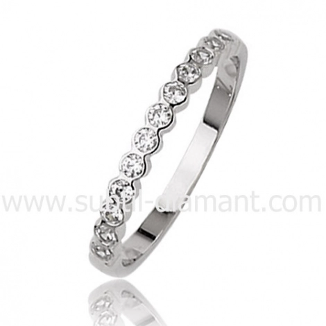 Alliance diamants sertie clos 