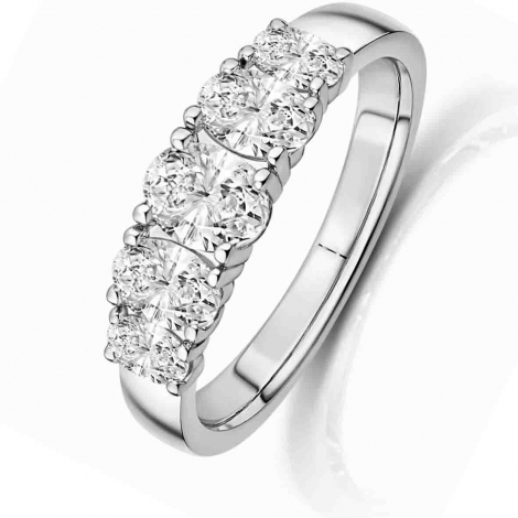 Alliance diamants taille Ovale