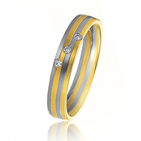 Alliance En Argent Massif 925 Rhodié Avec Rail De Diamants Cz - Taille 62 - Neuf Avec étiquettes