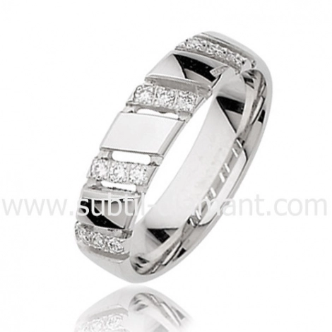 Alliance fantaisie 4 x 3 diamants