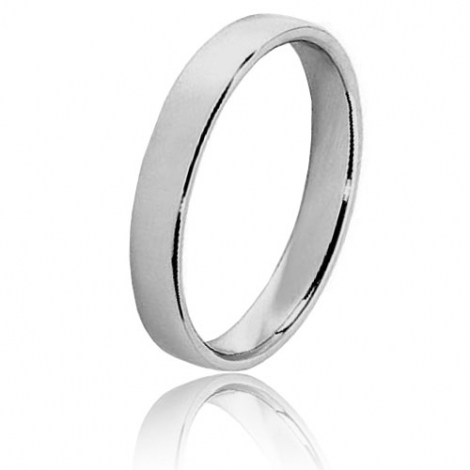 Alliance Fidelis en or blanc large de 3 mm