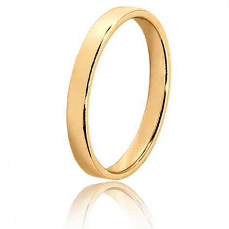 Alliance Fidelis en or jaune large de 2.5 mm