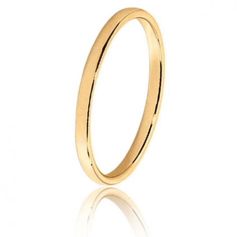 Alliance Fidelis en or jaune large de 2 mm