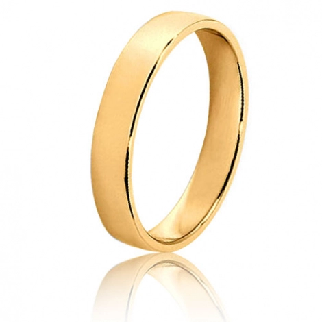 Alliance Fidelis en or jaune large de 3.5 mm