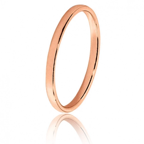 Alliance Fidelis en or rose large de 1.5 mm