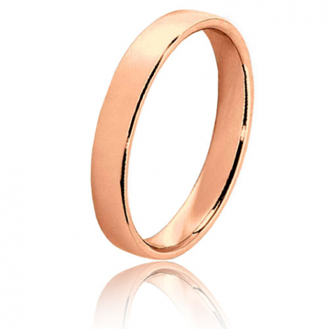 Alliance Fidelis en or rose large de 3 mm