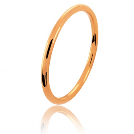 Alliance fil rond en or rose large de 1.5mm