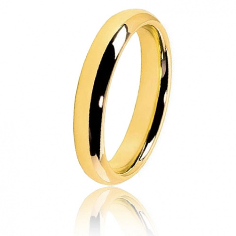 Alliance Jonc Parisien en or jaune large de 4 mm